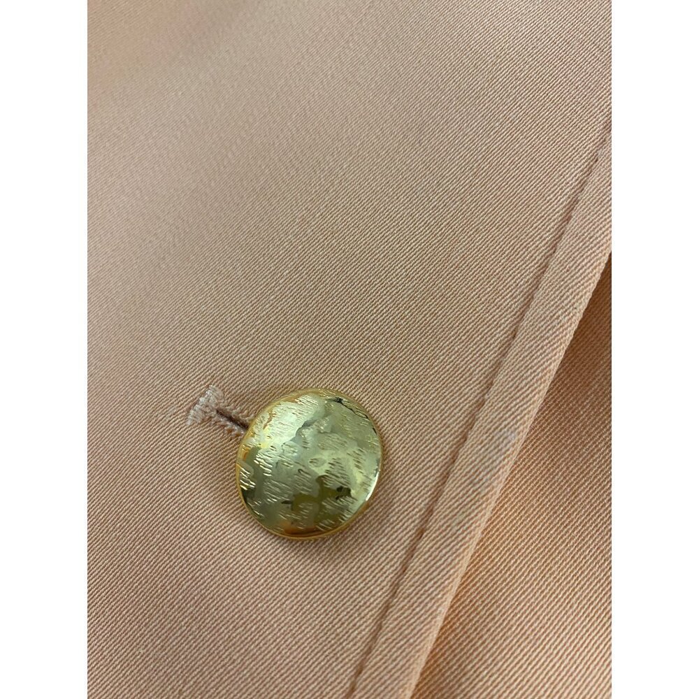 Vintage Escada By Margaretha Ley Orange Creamsicle Button Front Wool Coat - 38 - Picture 13 of 14